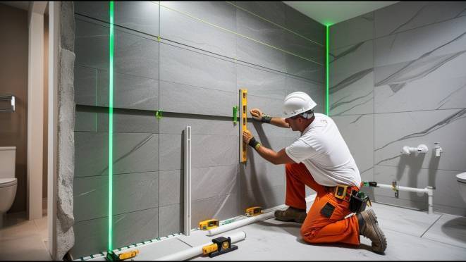 handyman Commercial Bathroom Tile Work-
